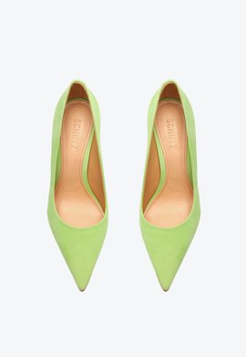 Sapato Scarpin Salto Alto Camurça Verde