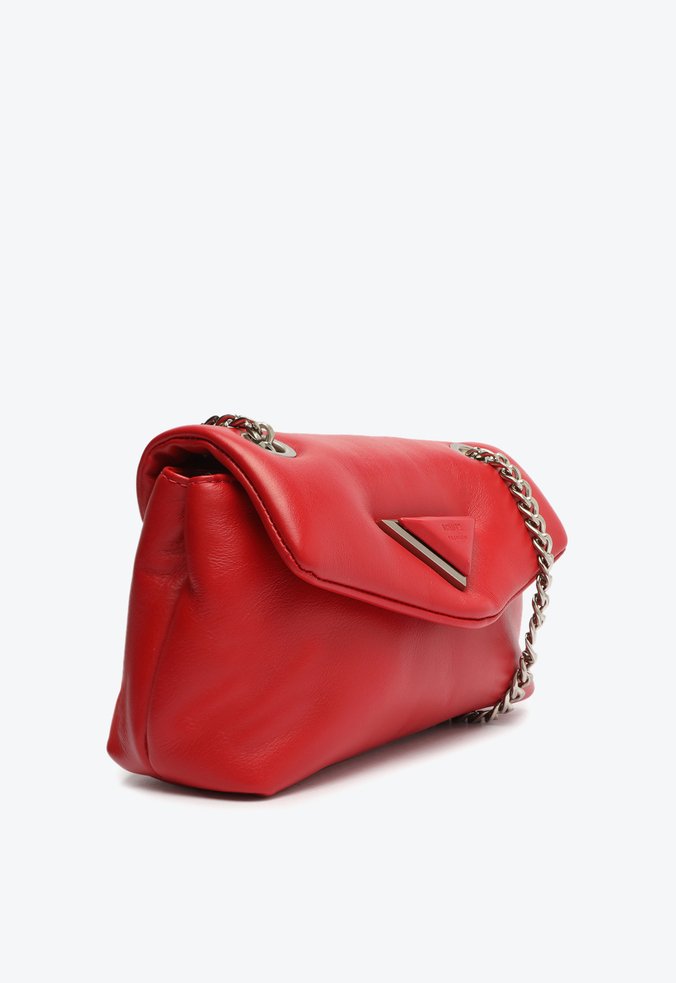 Bolsa Tiracolo Média 944 Pillow Couro Vermelha | Schutz