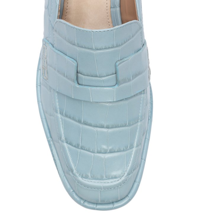 Schutz x Ginger Mocassim Croco Blue Schutz x Ginger Mocassim Croco Blue