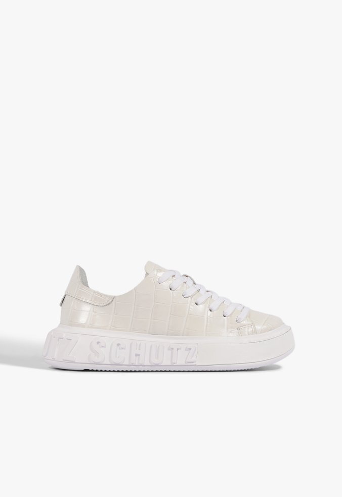 Tênis It Schutz Couro Croco Branco