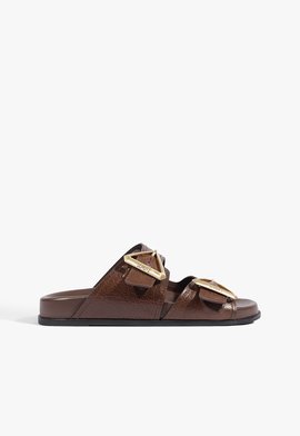 Papete Triangle Couro Marrom