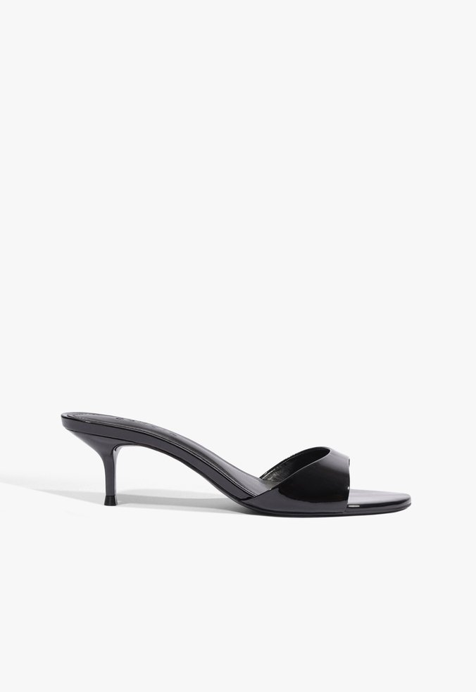 Tamanco Mule Sally Couro Preto