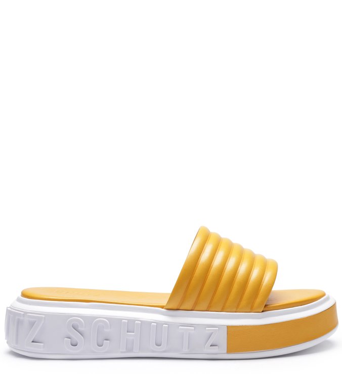 SLIDE BOLD LEATHER YELLOW SLIDE BOLD LEATHER YELLOW