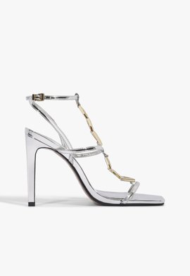 Sandália Elektra Couro Prata