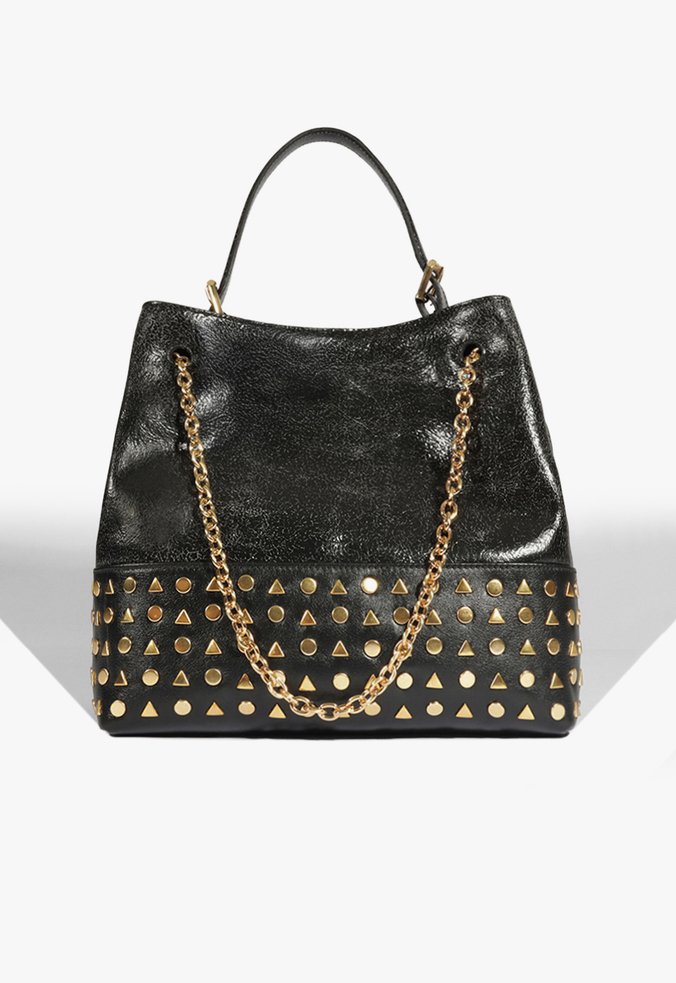 Bolsa Hobo Yana Couro Preta