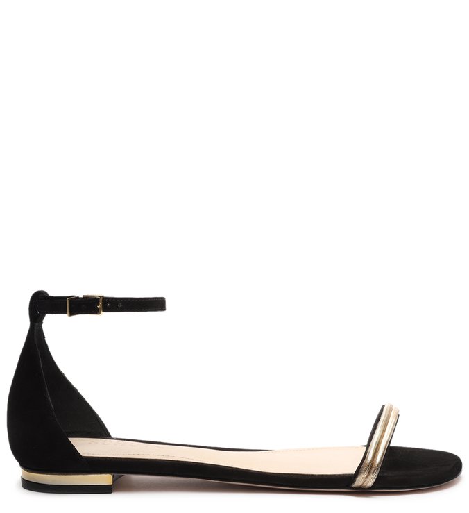 Sandália Rasteira Minimal Glam Black