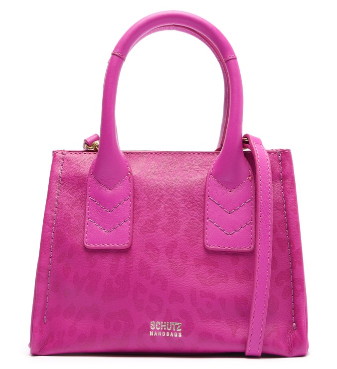 Bolsa Baby Tote Pequena Agnes Couro Pink