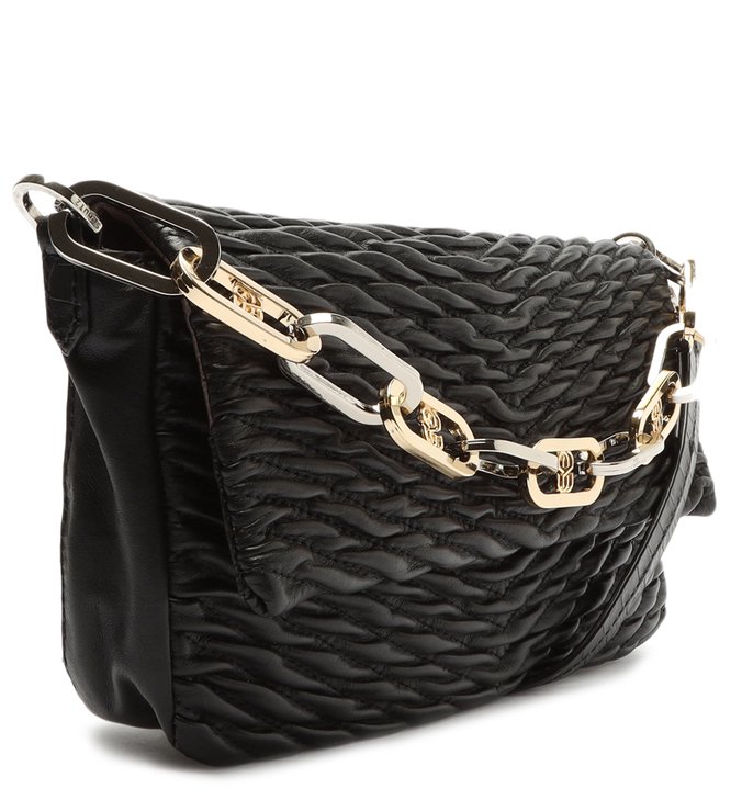 Bolsa Tiracolo Média Noah Couro Preta Bolsa Tiracolo Média Noah Couro Preta