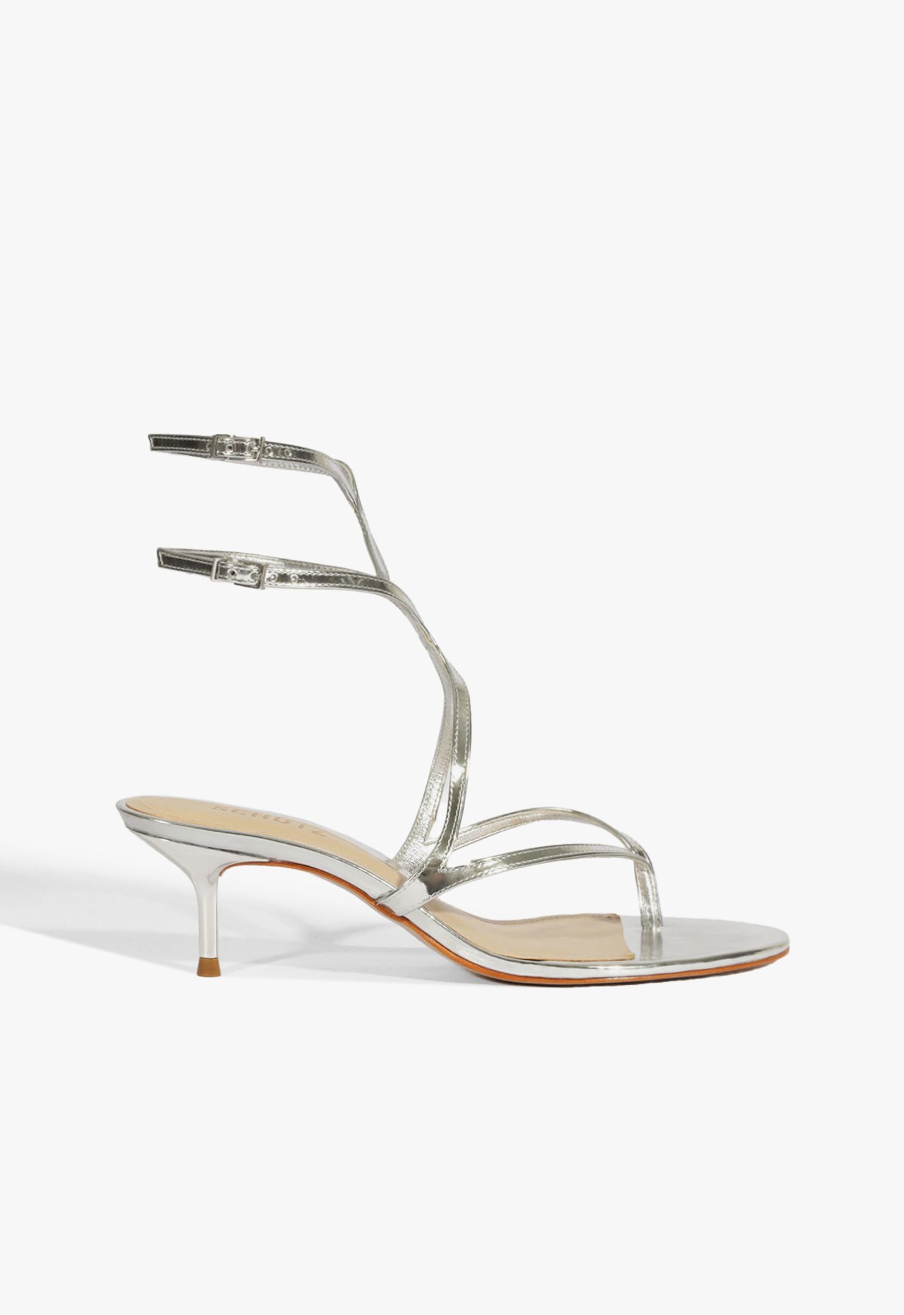 Vista 2 Sandália Salto Fino com Tiras Schutz Prata Schutz Prata