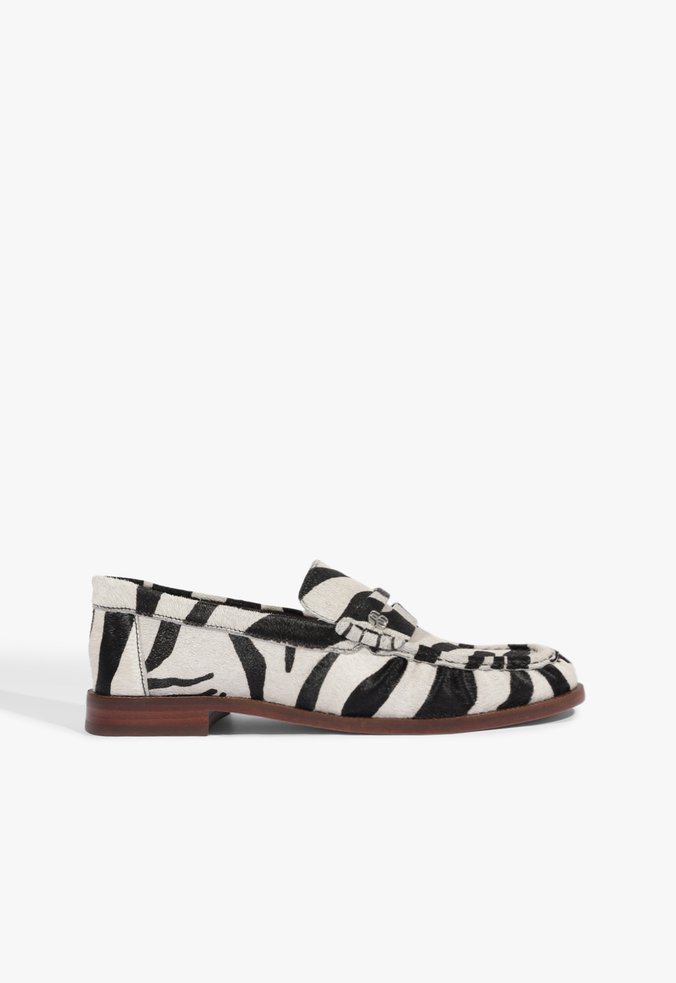 Mocassim Tyche Couro Zebra