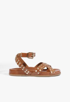 Papete Studs Carolla Couro Marrom