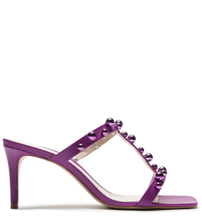 Sandália Mule Studs Full Color Violet