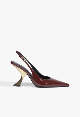 Slingback Eleanor Couro Vermelha