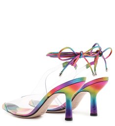 Scarpin Lace-Up Vinil Clear Holo