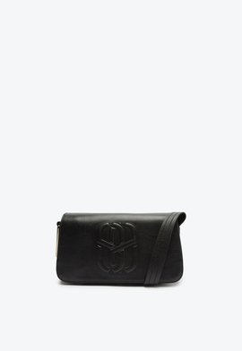 Bolsa Tiracolo Couro Pequena Preta