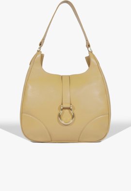 Bolsa Shoulder Abbie Grande Couro Bege