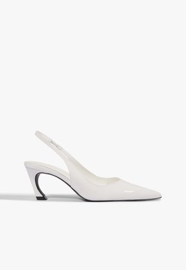 Mule Lexi Sling Mid Couro Branco