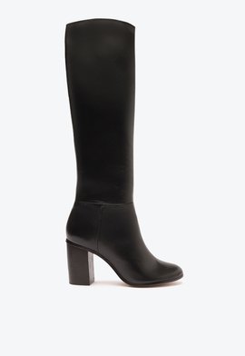 Bota Over the Knee Lucienne Up Couro Preta