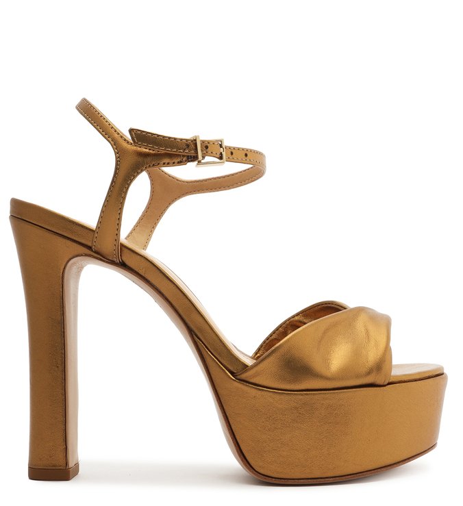Sandália Meia Pata Bold Metallic Bronze
