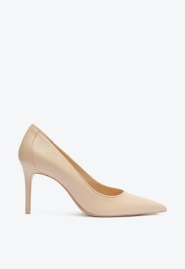 Sapato Scarpin New Basics Couro Bege