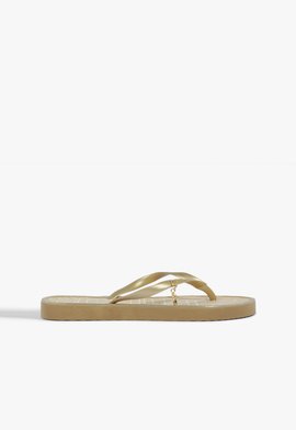 Chinelo Couro Dourado
