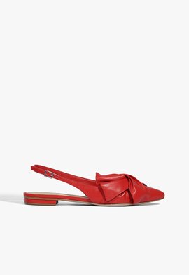 Flat Cindy Slingback Holo Vermelha