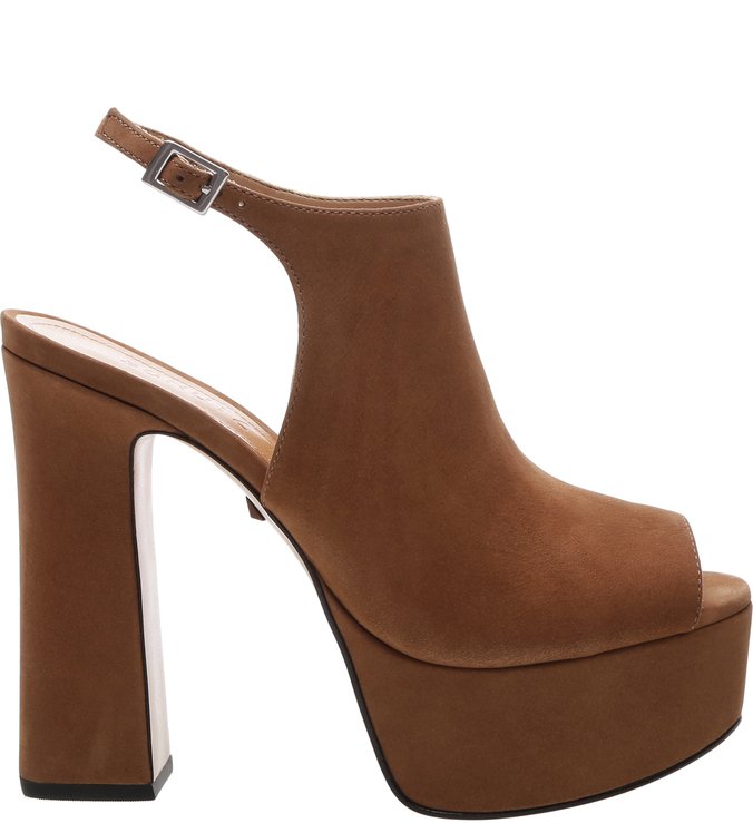 Sandália Salto Nobuck Bold Brown