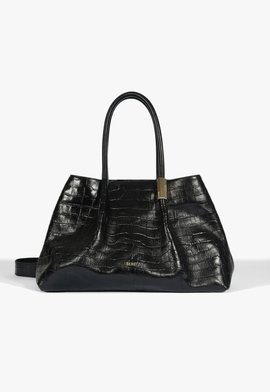 Bolsa Shopping Margot de couro preto