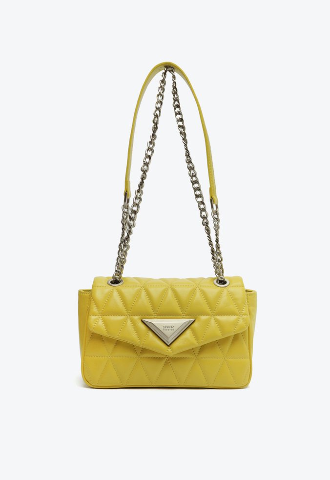 BOLSA MÉDIA TIRACOLO 944 MATELASSÊ AMARELA | Schutz