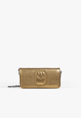 Bolsa Tiracolo Mini Icon Belle Couro Dourada