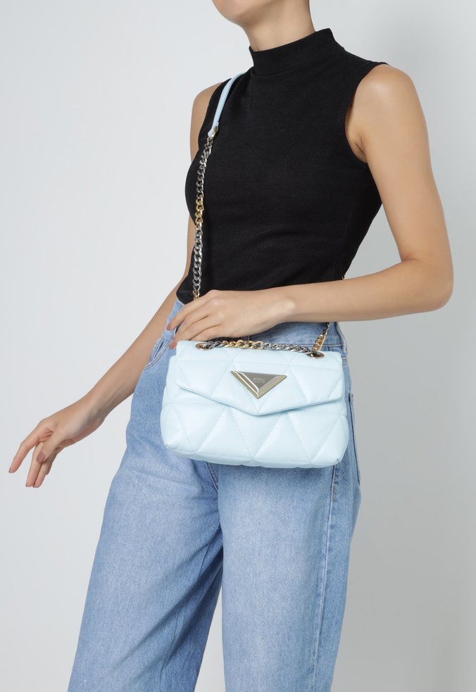 Bolsa Tiracolo Pequena 944 Soft Couro Azul