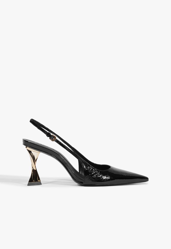 Slingback Elisha Pump Camurça Preto