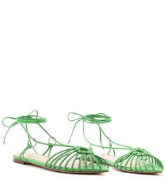 Flat Strings Lace-Up Pop Green