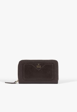 Carteira Lauren Caviar Couro Marrom