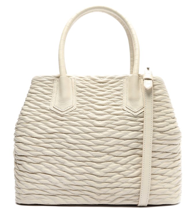Bolsa Tote Noah Média Couro Branca