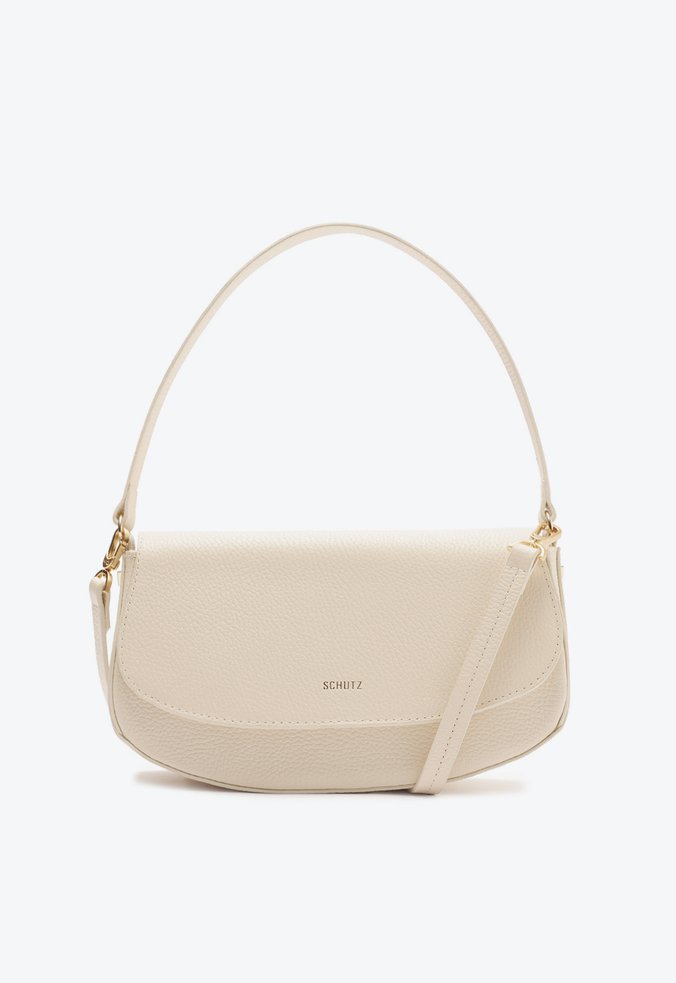 Bolsa Tiracolo Média Baguette Esther Couro Branca