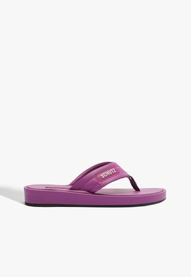 Chinelo Zoe Couro Roxo