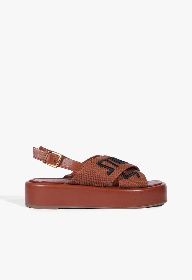 Sandália Plataforma X Schutz Marrom