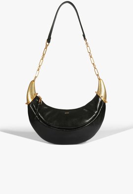 Bolsa Shoulder Goat Couro Preta