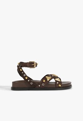 Papete Sara Sporty Camurça Marrom