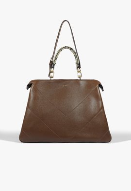 Bolsa Shopping Flare Couro Marrom