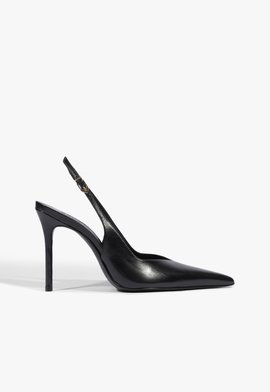 Slingback Lisa Couro Preto