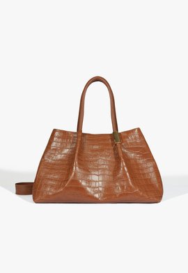 Bolsa Shopping Margot Couro Marrom