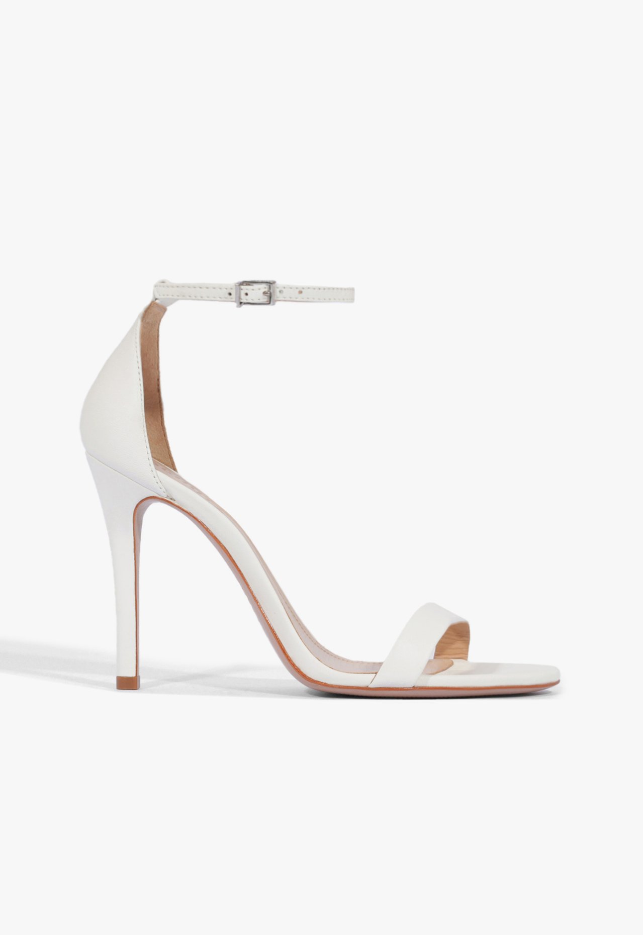 Sandália Gisele Salto Alto Couro Branca | Schutz