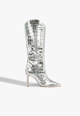Bota Cano Longo Salto Prata