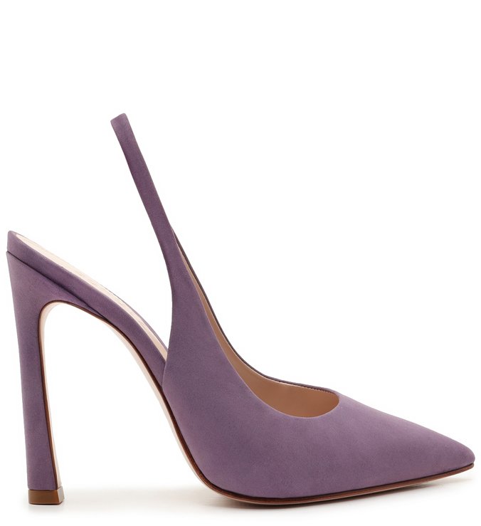 Sapato Scarpin Slingback Nobuck Violeta