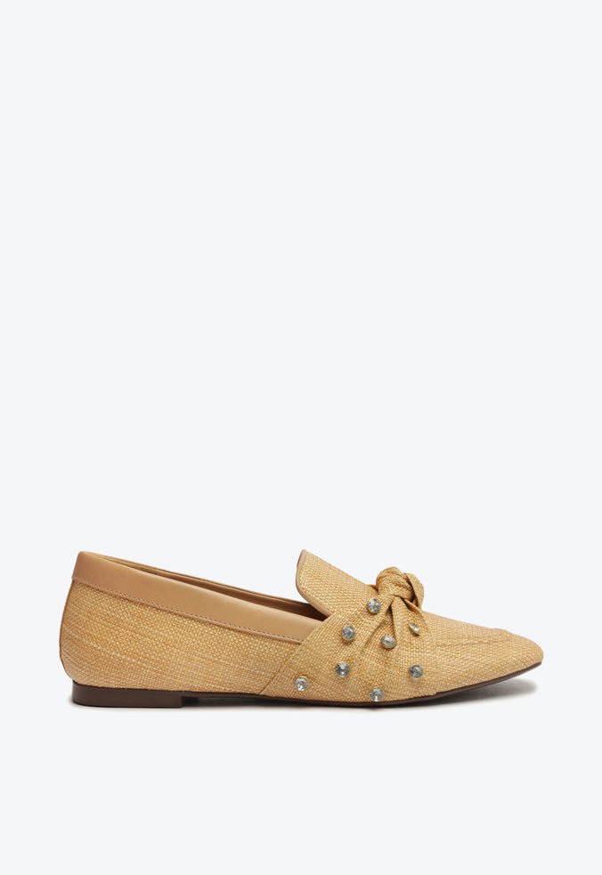 Mocassim Couro Bege