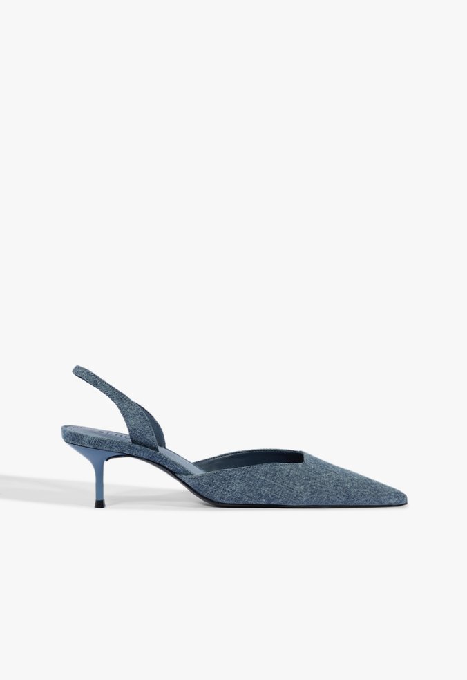 Slingback Jeans Azul