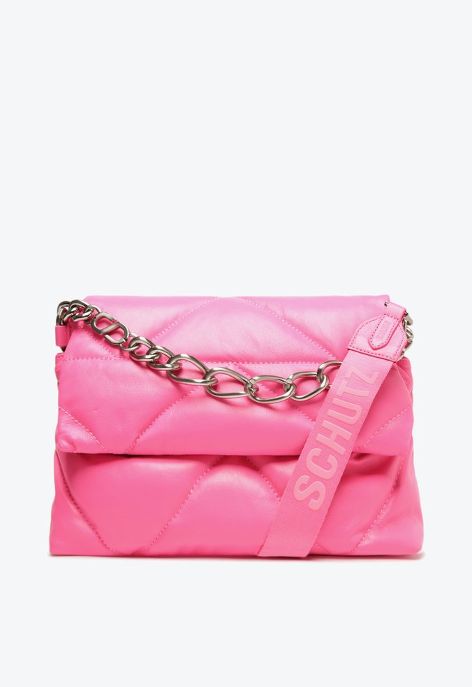Bolsa Tiracolo Média Barbara Couro Matelassê Pink