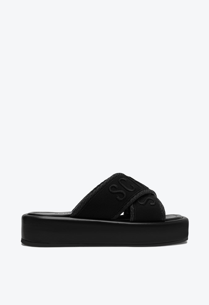 Chinelo Slide Plataforma Preto